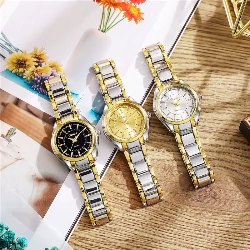 Women'S Watch Fashion Stainless Steel Band Analog Quartz Watches