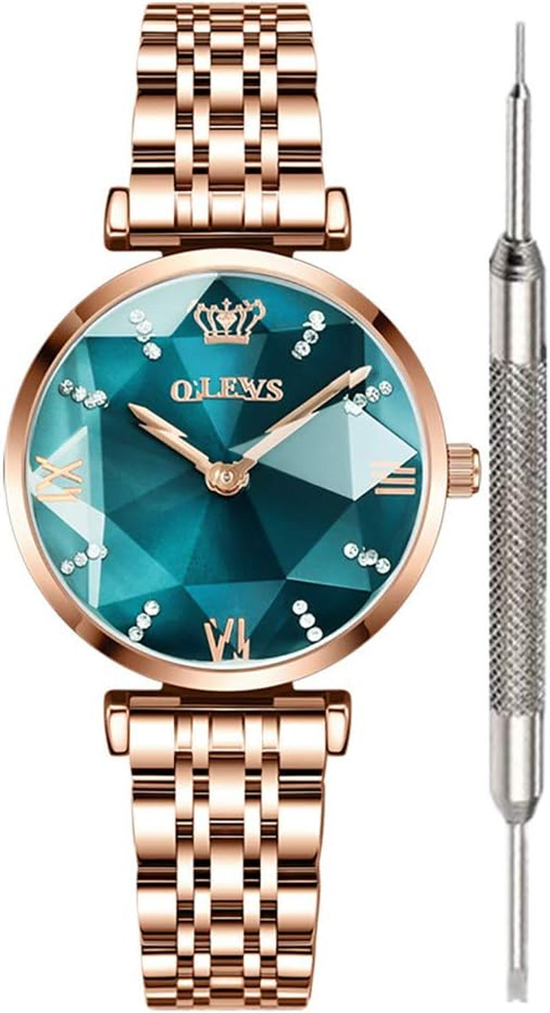 Prismatic Diamond Watch Fashion Luxury Watches for Women Fine Classy Steel Analog Quartz Watch