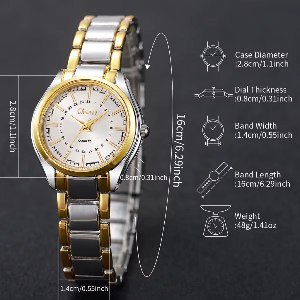 Women'S Watch Fashion Stainless Steel Band Analog Quartz Watches