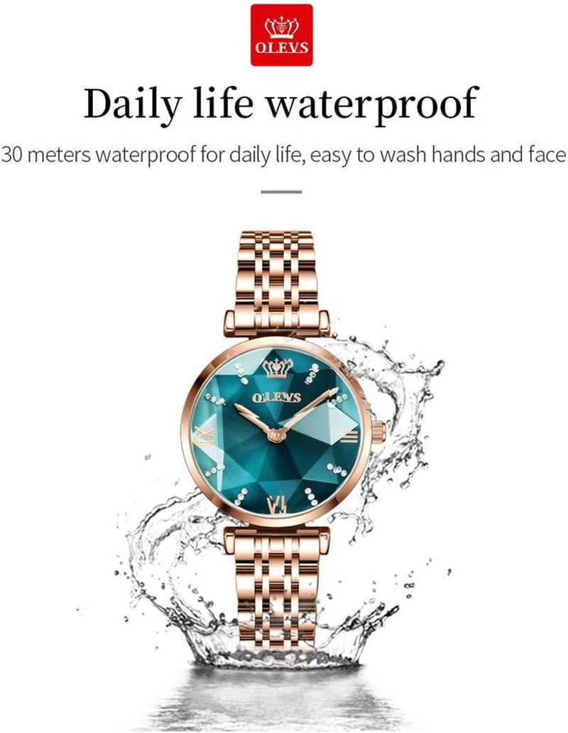 Prismatic Diamond Watch Fashion Luxury Watches for Women Fine Classy Steel Analog Quartz Watch