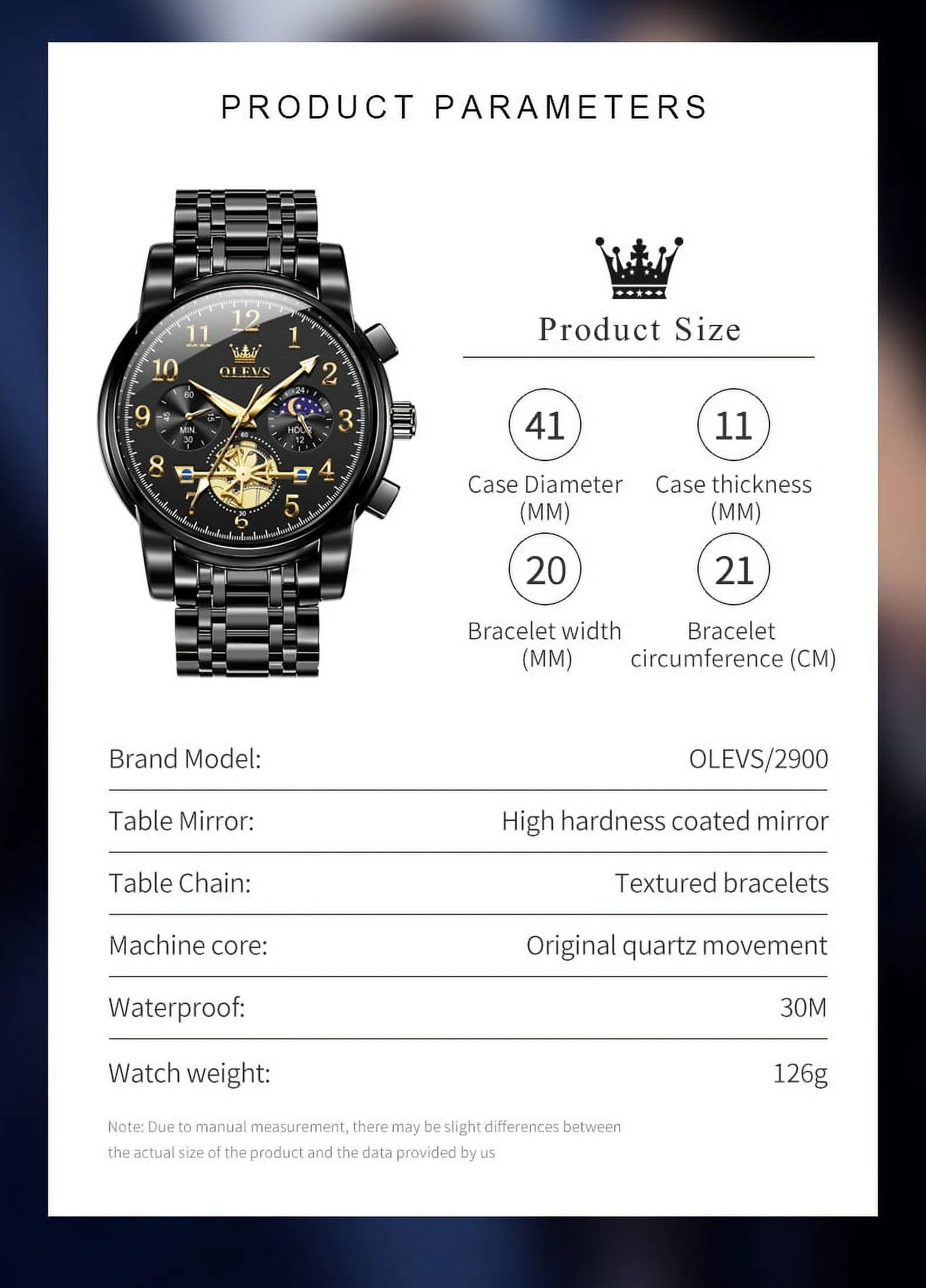 Watches for Men Classic with Date Business Dress Luxury Digital Gold/Black/Blue Waterproof Luminous Mens Wrist Watches Analog Two Tone Stainless Steel Male Reloj Para Hombre