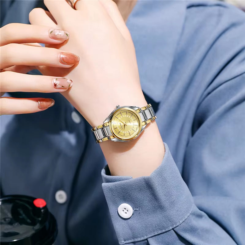 Women'S Watch Fashion Stainless Steel Band Analog Quartz Watches