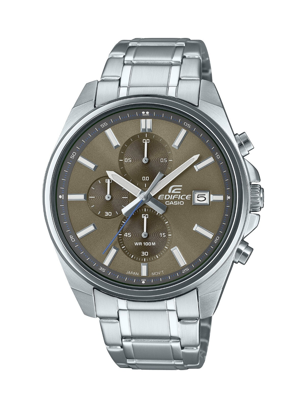Casio Edifice Chronograph Silver Stainless Steel Men'S Watch 43MM EFV610D-5CV