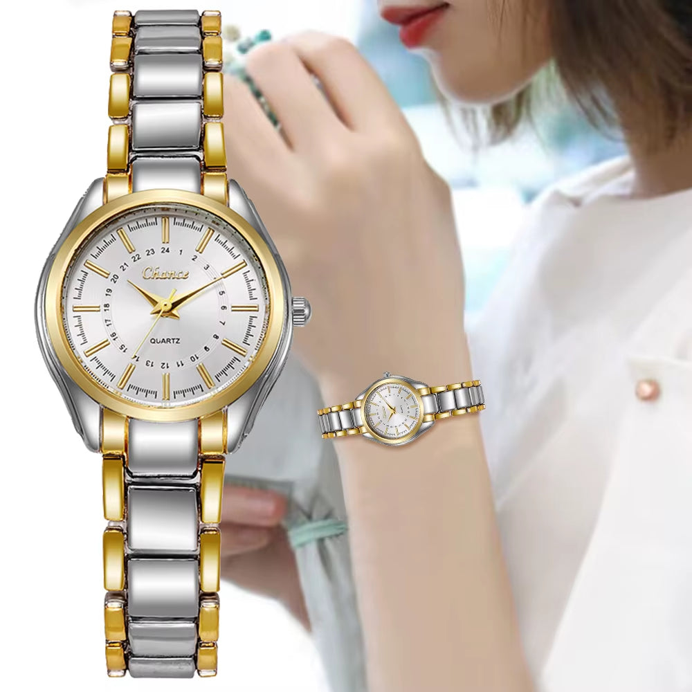Women'S Watch Fashion Stainless Steel Band Analog Quartz Watches